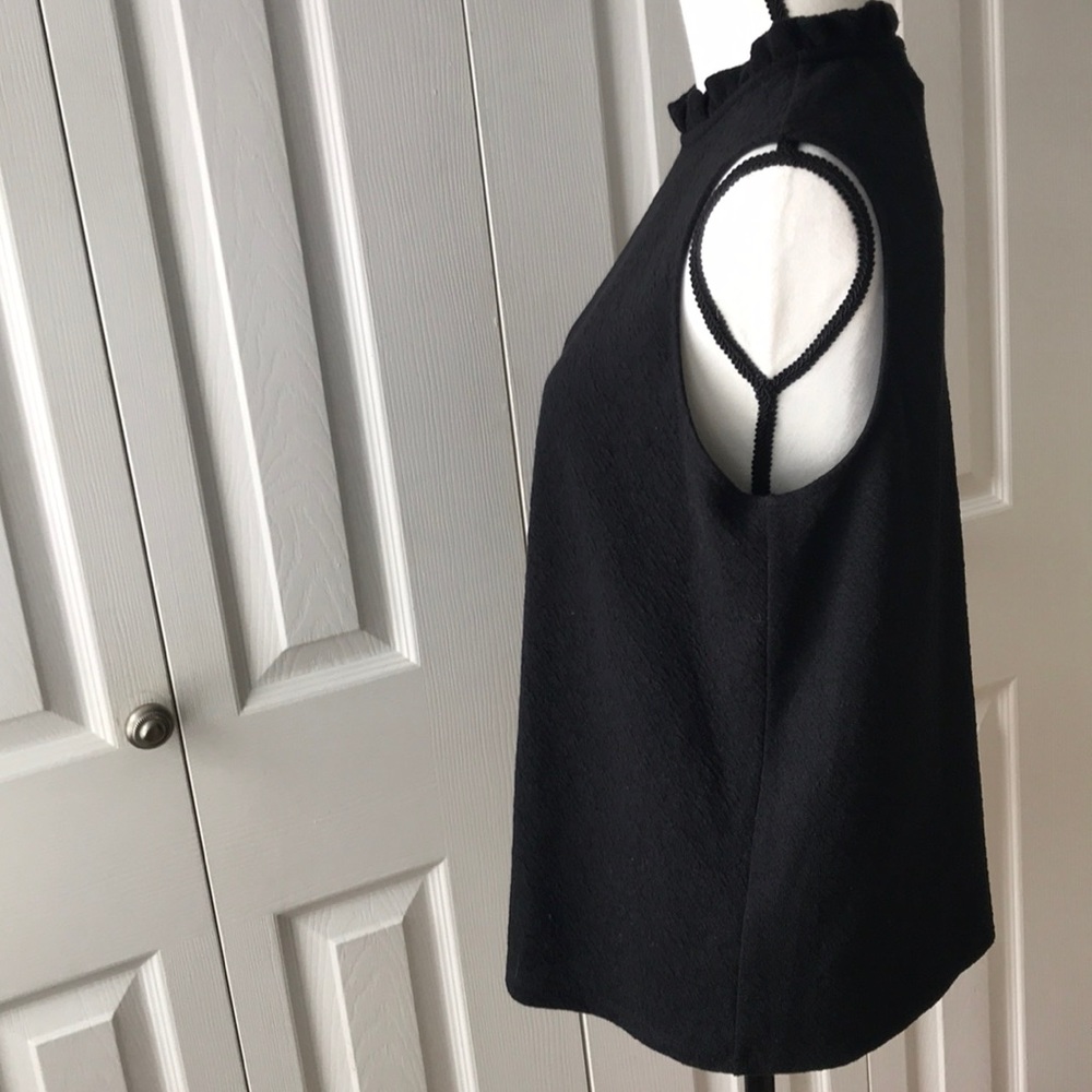 Anthropologie Black Ruffled Top size M - Picture 8 of 12